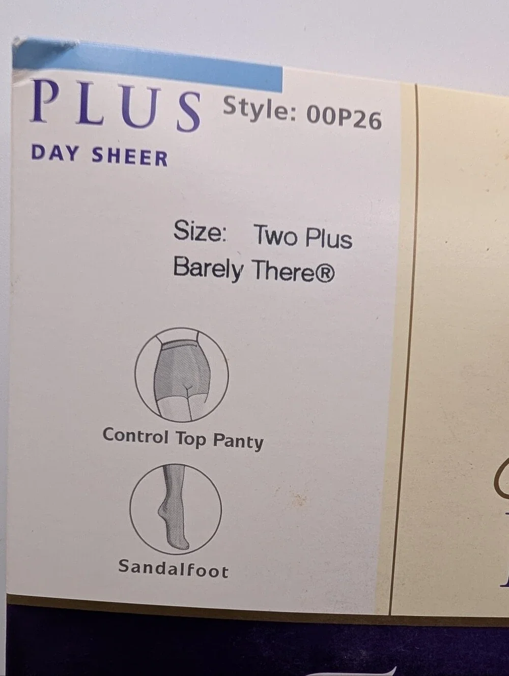 Hanes Plus Fitting Pretty Day Sheer Pantyhose Size Two Plus Barely There